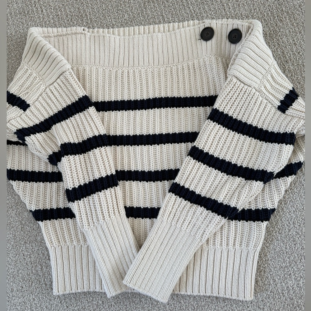 NWT Striped boatneck Sweater